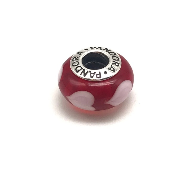 Pandora Red Murano Glass Heart Charm - Picture 3 of 4